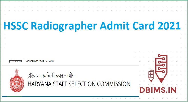 HSSC Radiographer Admit Card 2021