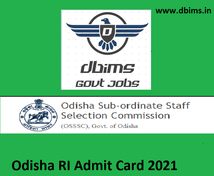 Odisha RI Admit Card 2021