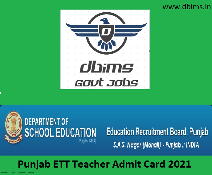Punjab ETT Teacher Admit Card 2021
