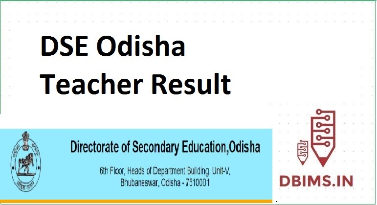 DSE Odisha Teacher Result 2021
