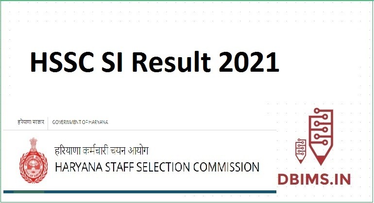 HSSC SI Result 2021