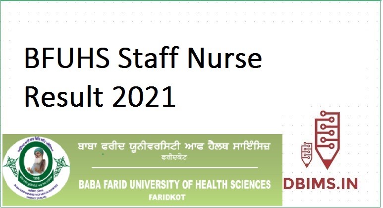 BFUHS Staff Nurse Result 2021