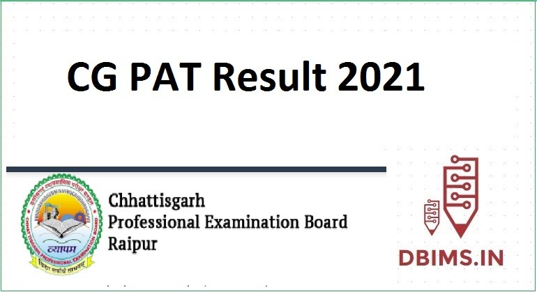 CG PAT Result 2021