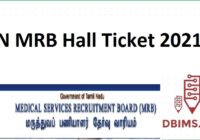 TN MRB Hall Ticket 2021