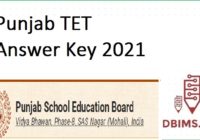 Punjab TET Answer Key 2021