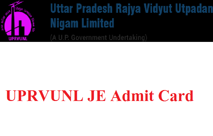 UPRVUNL JE Admit Card