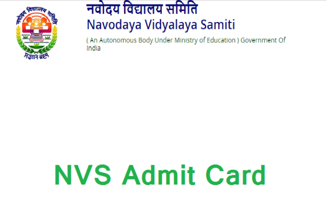 NVS Admit Card