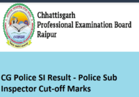 CG Police SI Result